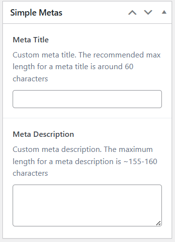 Simple Metas Setting